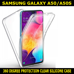 360 Degree Protection Clear Silicone Cover For Samsung Galaxy A50/A50s Slim Fit and Sophisticated in Look